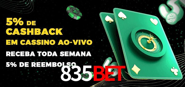 Promoções do cassino ao Vivo 835bet